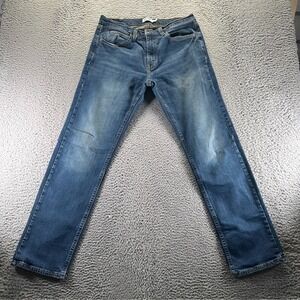 True Craft Jeans Mens 32x32 Blue Cotton Denim Straight Athletic Faded Stretch